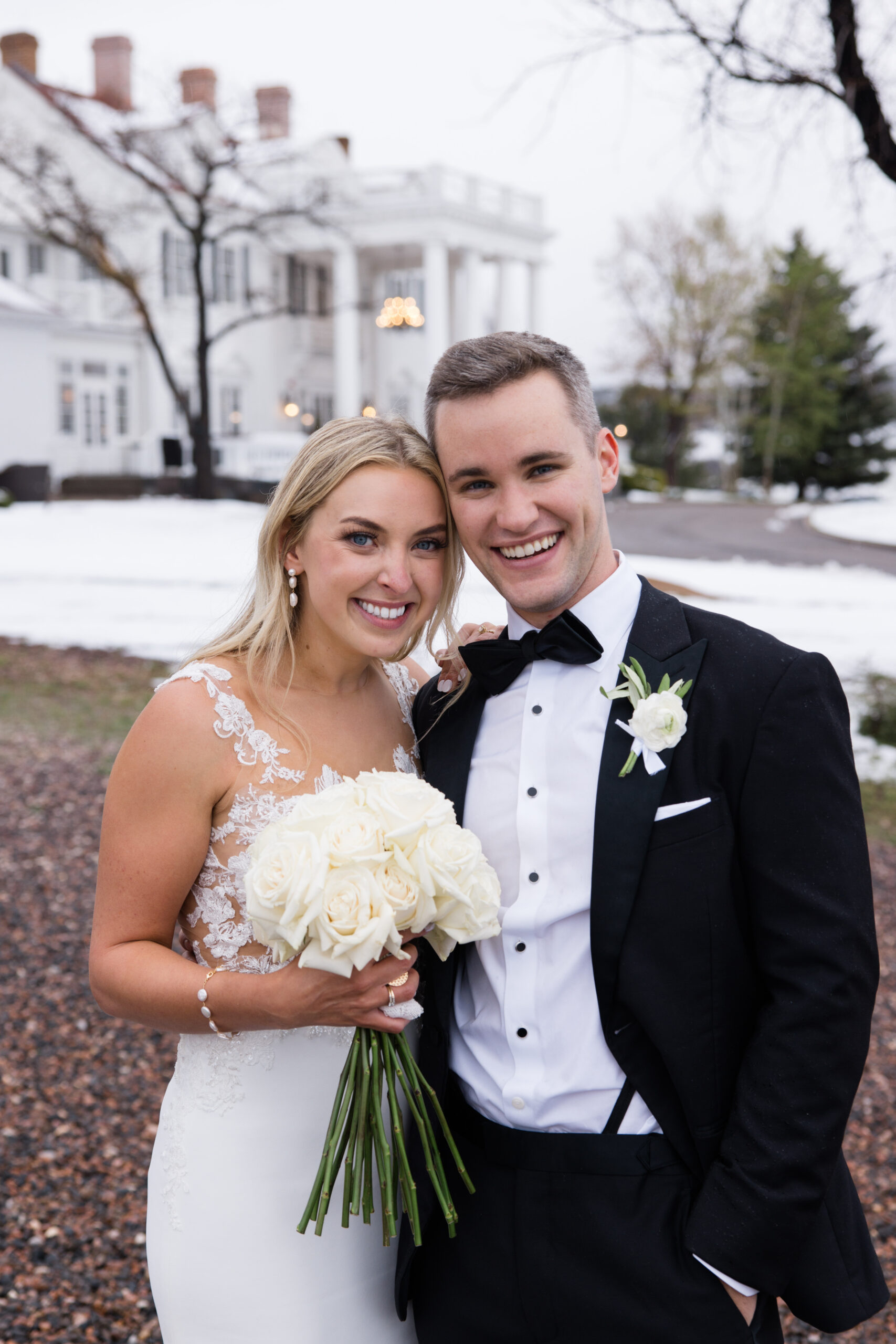 Manor House Wedding Littleton Colorado Snow